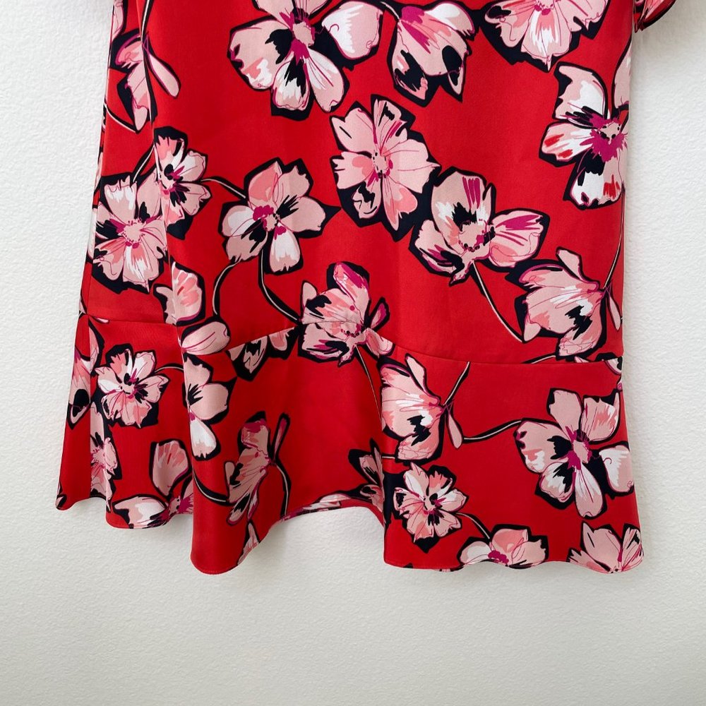 Lewit Silk Floral Deep V Midi Dress - Picture 2 of 14